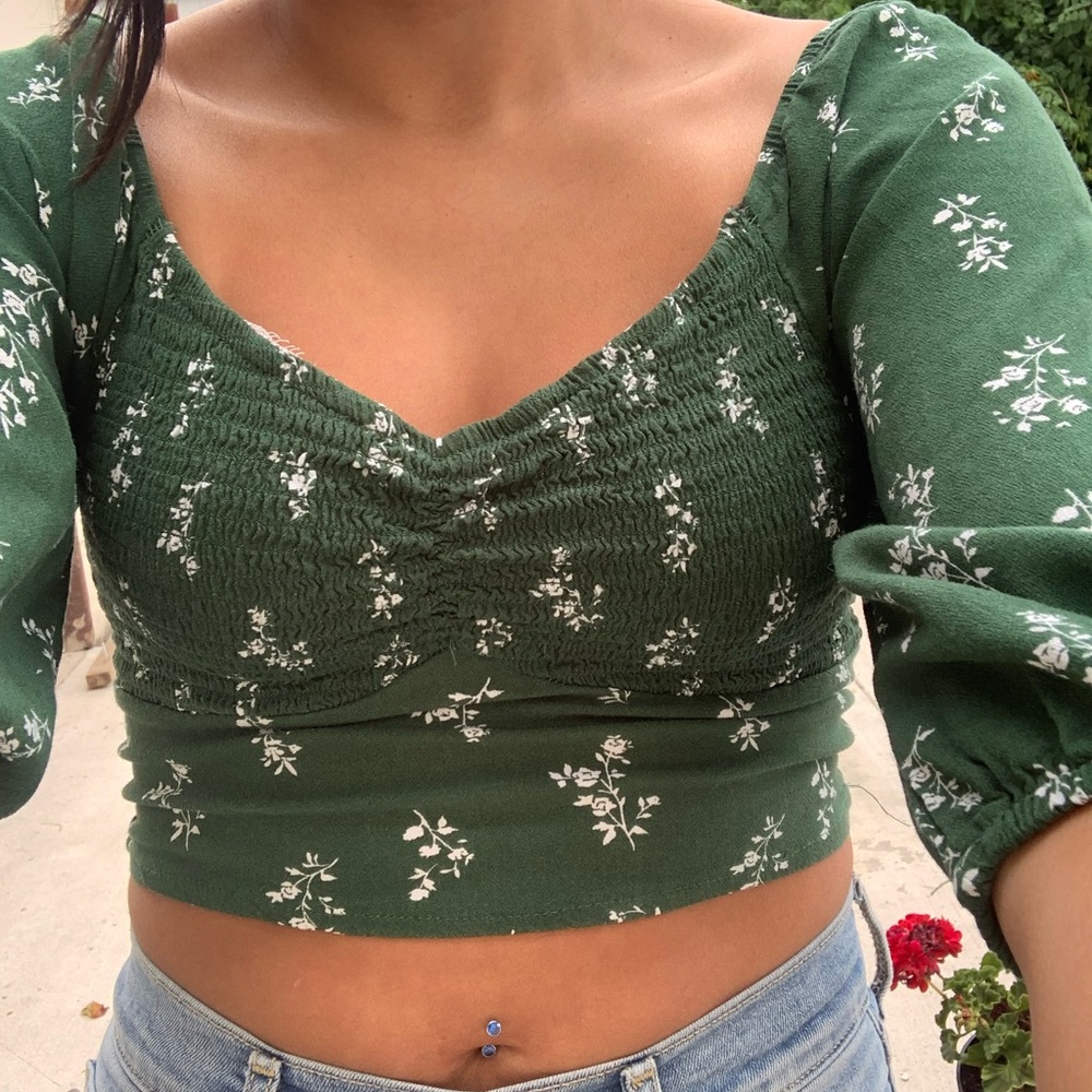 green crop top :) worn twice